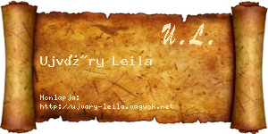 Ujváry Leila névjegykártya