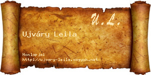 Ujváry Leila névjegykártya