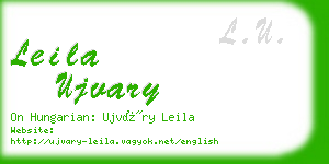 leila ujvary business card